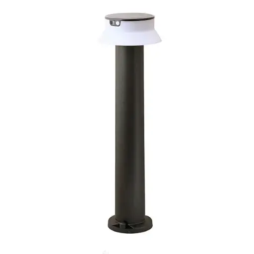 [FU FE1 575 A0S1KOP] Borne solaire Felice 800 noir, LED Ø150, détecteur PIR, CCT, réflecteur opale (kit) - Fumagalli