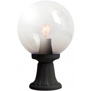 [FU G30 111 AXE27] Outdoor wall light Minilot/Globe 300 black, transparent diffuser, E27 - Fumagalli