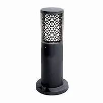 [FU DR3 574 AXL1K] Borne extérieure Carlo 400 Déco noir, diffuseur clair, LED GU10 6W CCT (kit) - Fumagalli