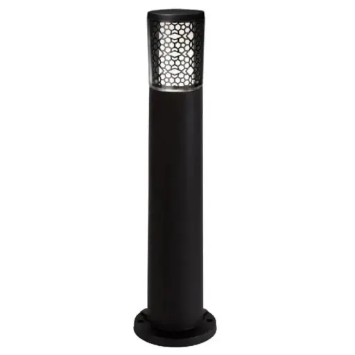 [FU DR3.575.AXL1K] Borne extérieure Carlo 800 Déco noir, diffuseur clair, LED GU10 6W CCT (kit) - Fumagalli