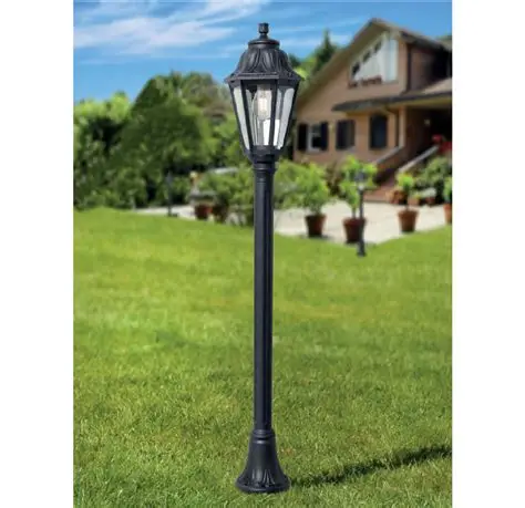 [FU E22.151.AXF1R] Applique extérieure Mizar/Anna noir, diffuseur clair, LED E27 filament 6,5W 2700K - Fumagalli