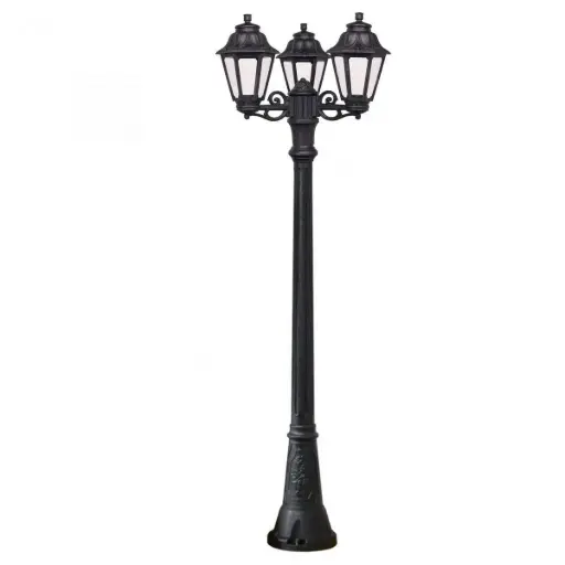 [FU E22.156.S30.AXF] Applique extérieure Gigi Bisso/Anna 3L noir, diffuseur clair, LED E27 filament 6,5W 2700K - Fumagalli