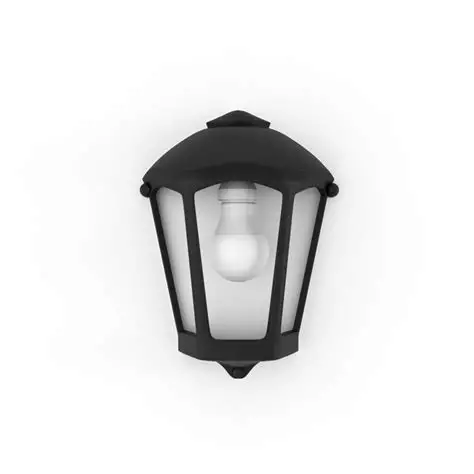 [FU M20.000.AXE27] Luminaire extérieur Fabio noir, diffuseur clair, E27 - Fumagalli