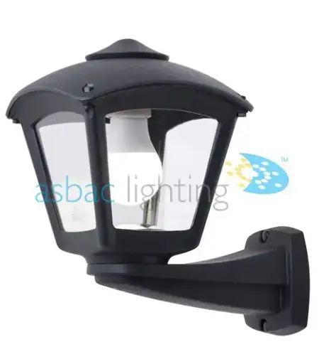 [FU T20.240.AXE27] Applique extérieure Nardo/Roby noir, diffuseur clair, E27 - Fumagalli