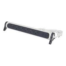 [LEG049441] Multiprise 6x2P+T avec disjoncteur, cordon 1,5 m, blanc/noir - Legrand