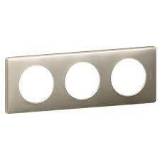 [LEG068903] Plaque Céliane 3 postes, titane - Legrand