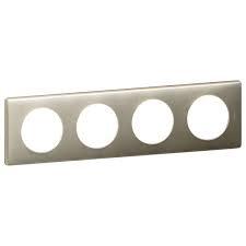 [LEG068904] Céliane cover plate 4 gangs, titanium - Legrand