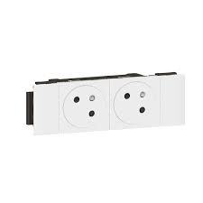 [LEG077102L] Prise double 2x2P+T, Mosaic - Legrand