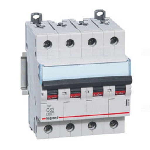 [LEG403568] Disjoncteur TX³ 4P 63A courbe C 6 kA - Legrand