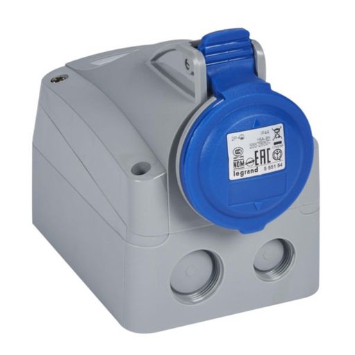 [LEG555154] Socle saillie 16A 2P+T 230V - Legrand