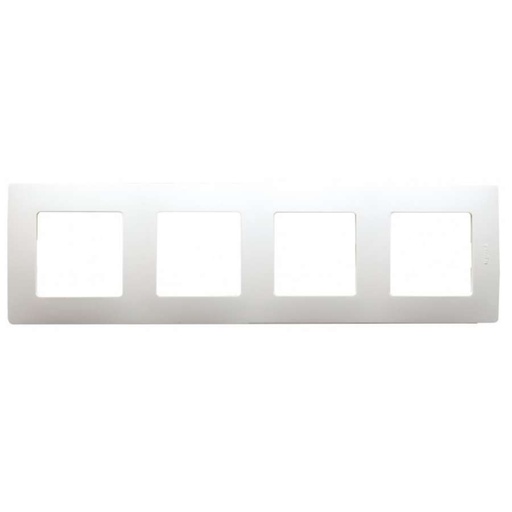 [LEG665004] Quadruple cover plate, 71 mm centres, white, Niloé range - Legrand