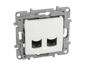 [LEG764574] Double socket 2xRJ45 Cat6 UTP, white - Legrand