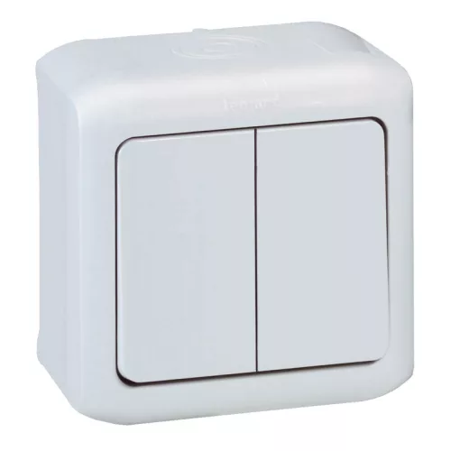[LEG782382] Double allumage 10AX gris IP44 - Legrand