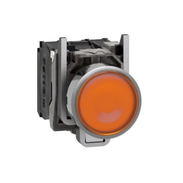 [SC_XB4BW35B5] Bouton-poussoir lumineux Harmony XB4 jaune Ø22, LED 24V - Schneider