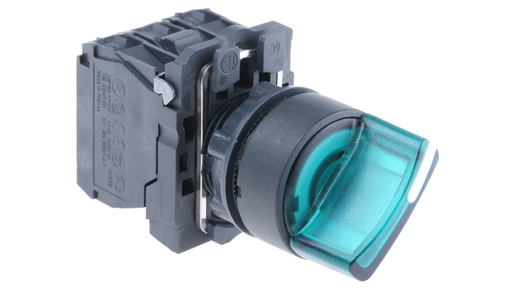 [SC_XB5AK123M5] Bouton tournant lumineux vert Ø22, 230V - Schneider