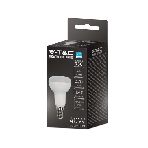 [VT21138] LED bulb 4.8W R50 E14 3000K, Samsung chip - V-TAC