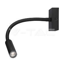 [VT211485] Applique de chevet LED 3W 3000K, noir - V-TAC