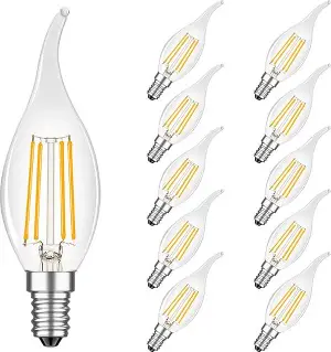 [VT217114] Ampoule LED flamme coup de vent filament 4W E14 2200K, verre ambré - V-TAC