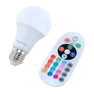 [VT217121] RGB LED bulb 4.8W A60 E27 3000K, with remote control - V-TAC