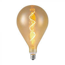 [VT23166] Ampoule LED filament spirale 4W A160 2700K, verre ambré - V-TAC