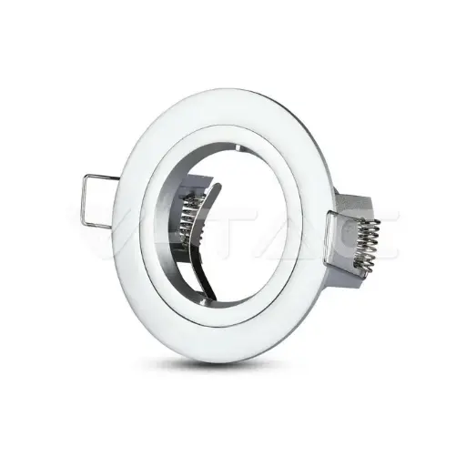 [VT3644] Support de spot GU10 rond, gris métallisé - V-TAC