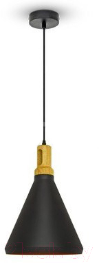 [VT3762] Suspension fer et bois, noire - V-TAC