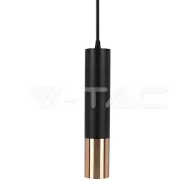 [VT6689] Suspension 1xGU10 noir/doré, Ø60x500 mm - V-TAC