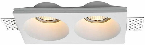 [VT6762] Support de spot 2xGU10 rond, blanc - V-TAC