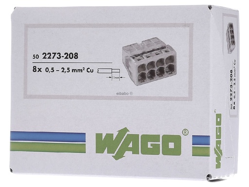 [WAGO_2273_208] Borne de connexion Wago 8 fils