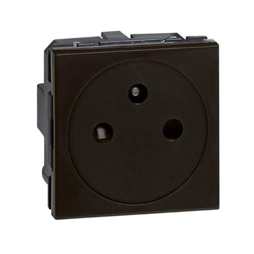 [LEG079121L] Prise 2P+T saillie Mosaic 2 modules, bornes automatiques, noir mat - Legrand