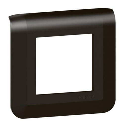[LEG079042L] Plaque de finition Mosaic 2 modules, noir mat - Legrand