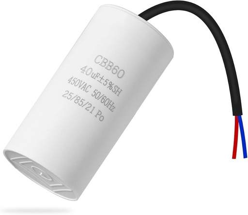 [HY2(CBB60)450V-40UF PVC] Condensateur permanent 40 µF 450V - Andeli