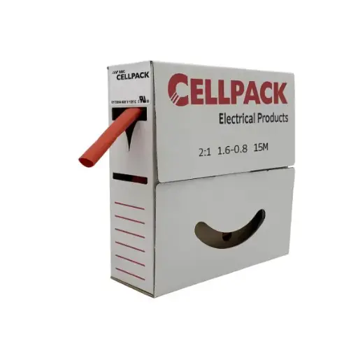 [CEL 127122] Gaine thermorétractable en boîte distributrice SB 9-3, rouge - Cellpack