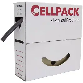 [CEL 127123] Heat-shrink tubing in dispenser box SB 9-3, white - Cellpack
