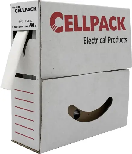 [CEL 127130] Gaine thermorétractable en boîte distributrice SB 12-4, blanc - Cellpack