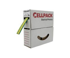 [CEL 204297] Gaine thermorétractable paroi fine SB 1,5-0,5, vert/jaune, 15 m - Cellpack