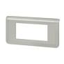 [LEG079314L] Cover plate 4 modules, aluminium, Mosaic range - Legrand