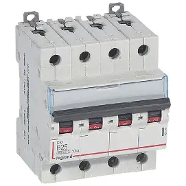 [LEG407597] Disjoncteur DX³ 4P 25A courbe B 6/10 kA - Legrand