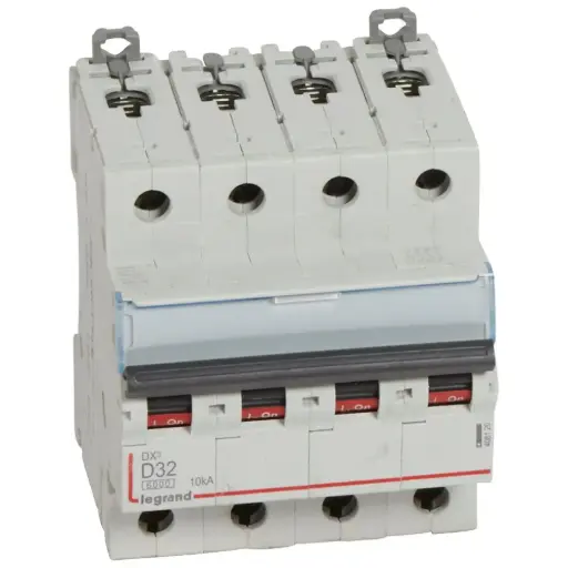 [LEG408120] Disjoncteur DX³ 4P 32A courbe D 6/10 kA - Legrand