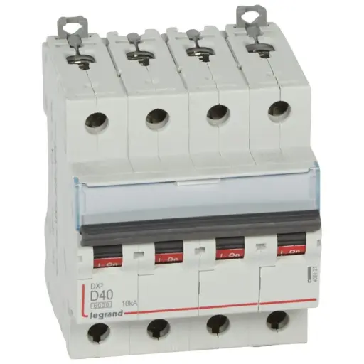 [LEG408121] Disjoncteur DX³ 4P 40A courbe D 6/10 kA - Legrand