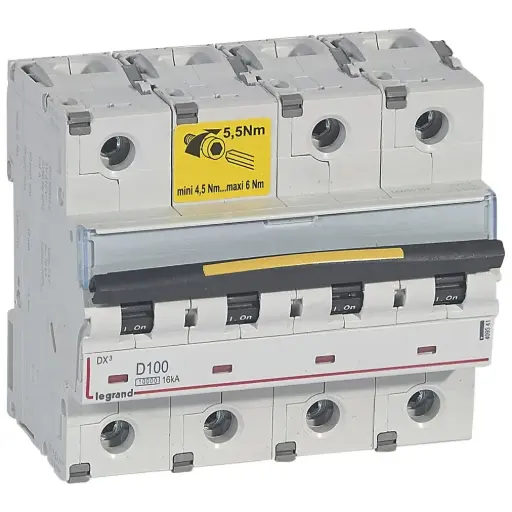 [LEG409541] Disjoncteur DX³ 4P 100A courbe D 10/16 kA - Legrand