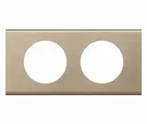 [LEG069112] Céliane cover plate 2 gangs, velvet nickel - Legrand