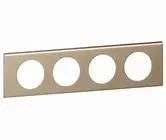 [LEG069114] Céliane cover plate 4 gangs, velvet nickel - Legrand