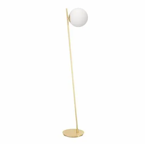 [900869] Lampadaire 1 lampe E27 laiton brossé/opale mat Rondo 4 - Eglo