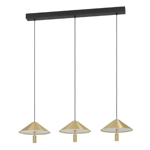 [390272] Suspension LED 3 lampes noir/plomb brossé Paraguay - Eglo