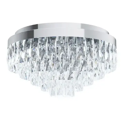 [39489] Plafonnier 8 lampes E14 chrome/cristaux Valparaiso 1 - Eglo