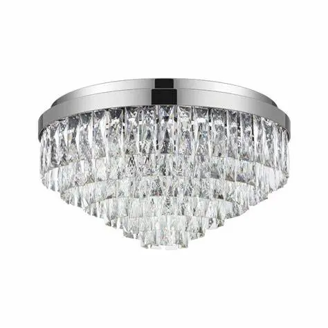 [39491] Plafonnier 11 lampes E14 chrome/cristaux Valparaiso 1 - Eglo