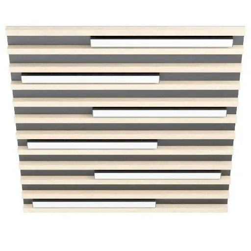 [39898] LED ceiling light 575x575 wood/black Marreira - Eglo