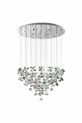 [93661] Suspension LED Ø780 chrome/cristal Pianopoli - Eglo