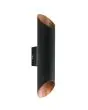 [94804] Outdoor LED wall light 2 lamps black/copper Agolada - Eglo